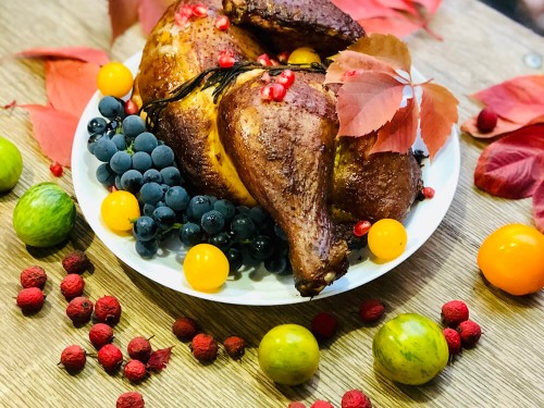 Курка копчена в грилі BGE