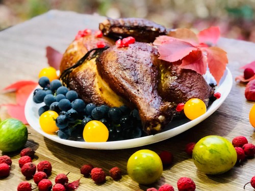 Курка копчена в грилі BGE