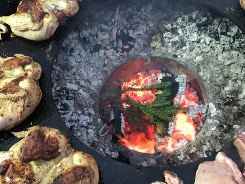 Цыплята на мангале