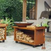 фото 3 Дров'яний гриль-вогнище OFYR ISLAND CORTEN 100 PRO TEAK WOOD