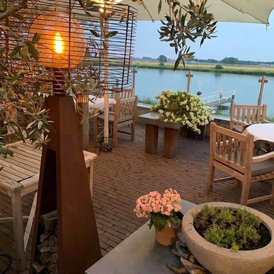 фото 4 Вуличний торшер Quan, коричневий