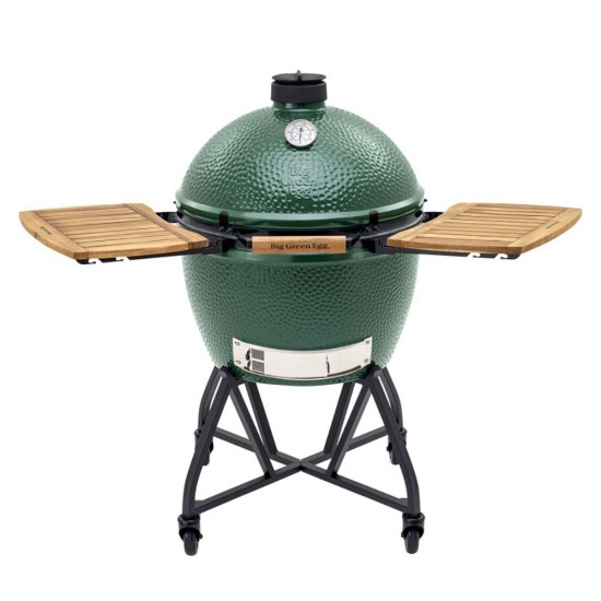фото 1 Гриль BIG GREEN EGG XLARGE + подставка с ручкой + деревянные крылья + решетка на 5 уровней + чехол