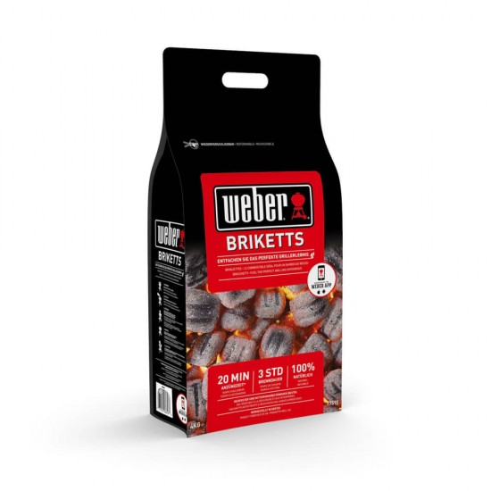 фото 1 Вугільні брикети для гриля WEBER, 4 кг фото 1 Вугільні брикети для гриля WEBER, 4 кг
