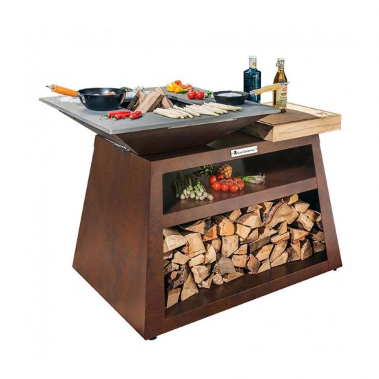 фото 1 Гриль-очаг Quan Medium Island, коричневый