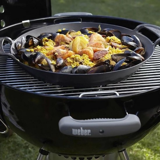 фото 3 Чугунная сковорода-вок со вставкой-пароваркой и крышкой для WEBER Gourmet BBQ System