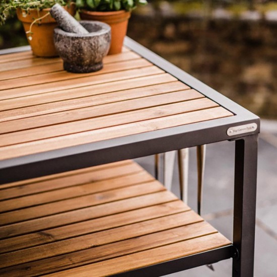 фото 6 Гриль BIG GREEN EGG XLARGE + Модульная система с полками из акации