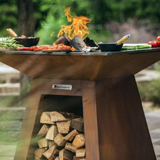 фото 4 Гриль-очаг Quan Premium Medium, коричневий