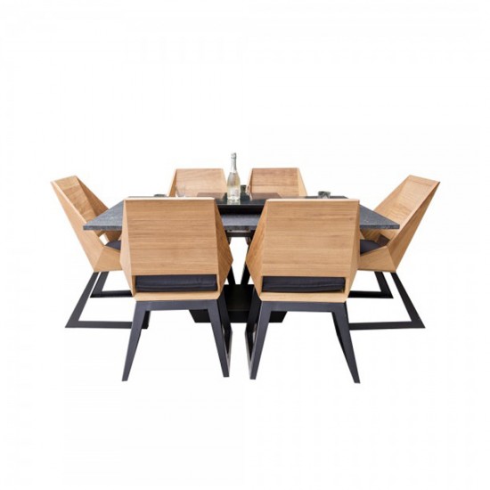 фото 1 Комплект мебели с грилем-очагом Quan, на 6 персон, черный