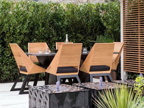 фото 2 Комплект мебели с грилем-очагом Quan, на 6 персон, черный