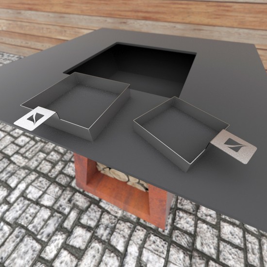 фото 2 Набір деко з ручками Quan, 2 шт фото 2 Набір деко з ручками Quan, 2 шт