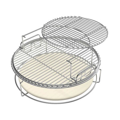 Гриль BIG GREEN EGG LARGE на підставці з ручкою + дерев'яні крила + решітка на 5 рівнів Гриль BIG GREEN EGG LARGE на підставці з ручкою + дерев'яні крила + решітка на 5 рівнів