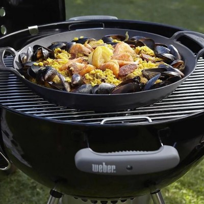 Чугунная сковорода-вок со вставкой-пароваркой и крышкой для WEBER Gourmet BBQ System