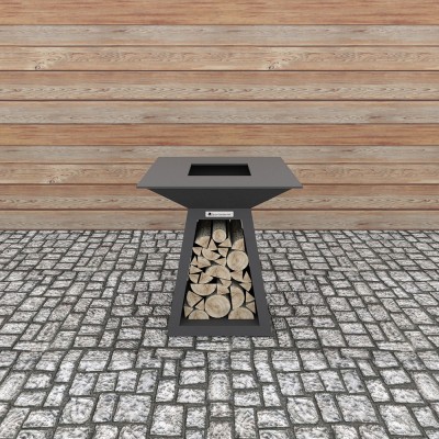 Гриль-вогнище Quan Small, чорний Гриль-вогнище Quan Small, чорний