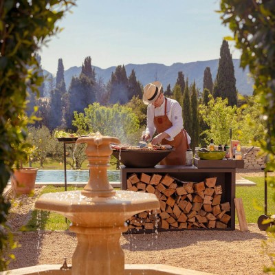 Дров'яний гриль-вогнище OFYR ISLAND BLACK 85 CERAMIC DARK GREY