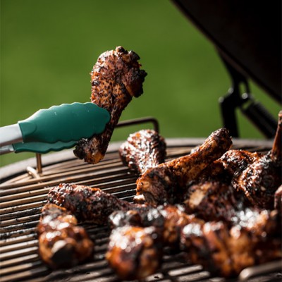 Щипцы металлические Big Green Egg с силиконовыми концами, 30 см