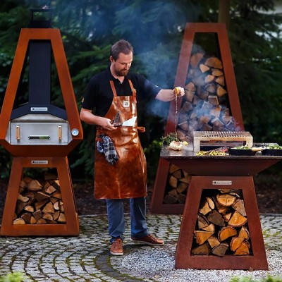 Стелаж для зберігання дров Quan Premium, чорний Стелаж для зберігання дров Quan Premium, чорний