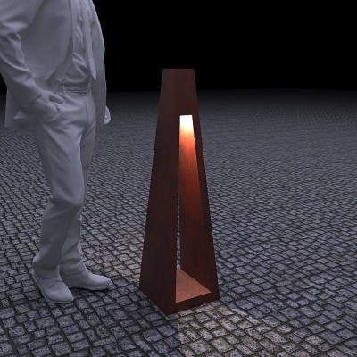 Торшер з внутрішнім освітлювачем Quan Large на сонячній енергії, чорний