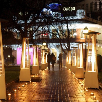 Уличный газовый обогреватель ITALKERO FALO EVO STEEL